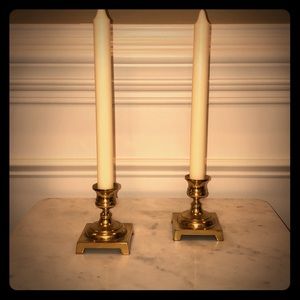 VINTAGE INDIA HAMPTON BRASS CANDLESTICK HOLDERS🌿